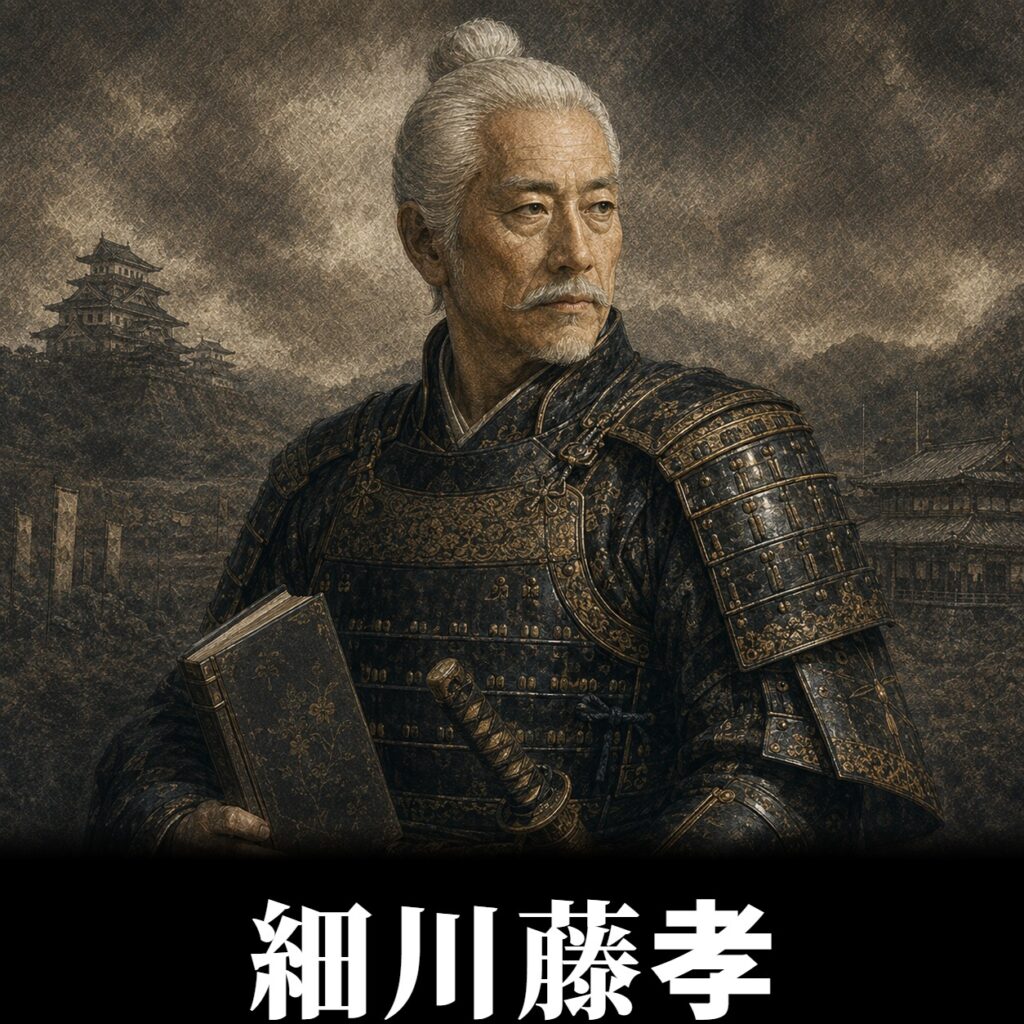 細川藤孝の肖像イラスト