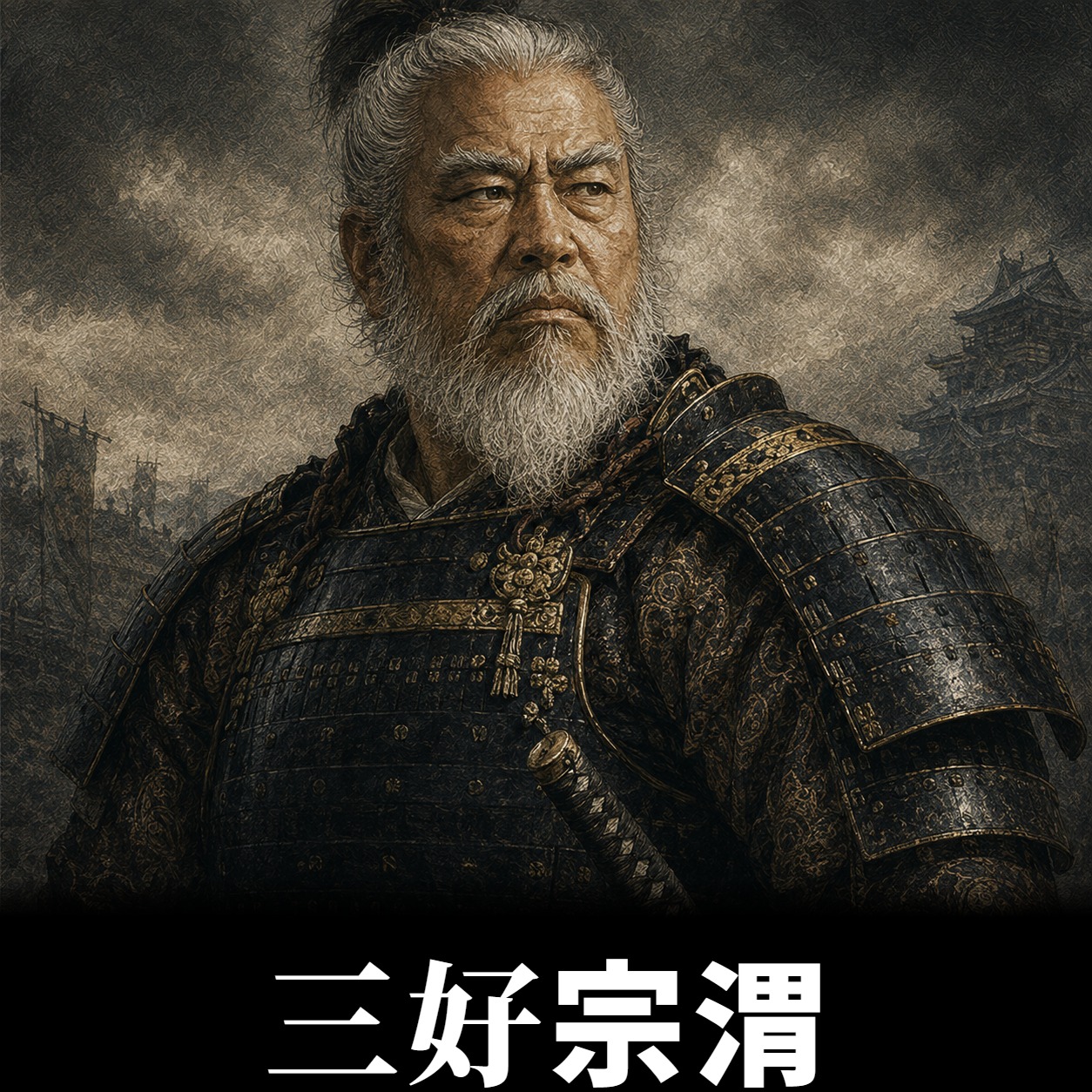 三好宗渭の肖像イラスト