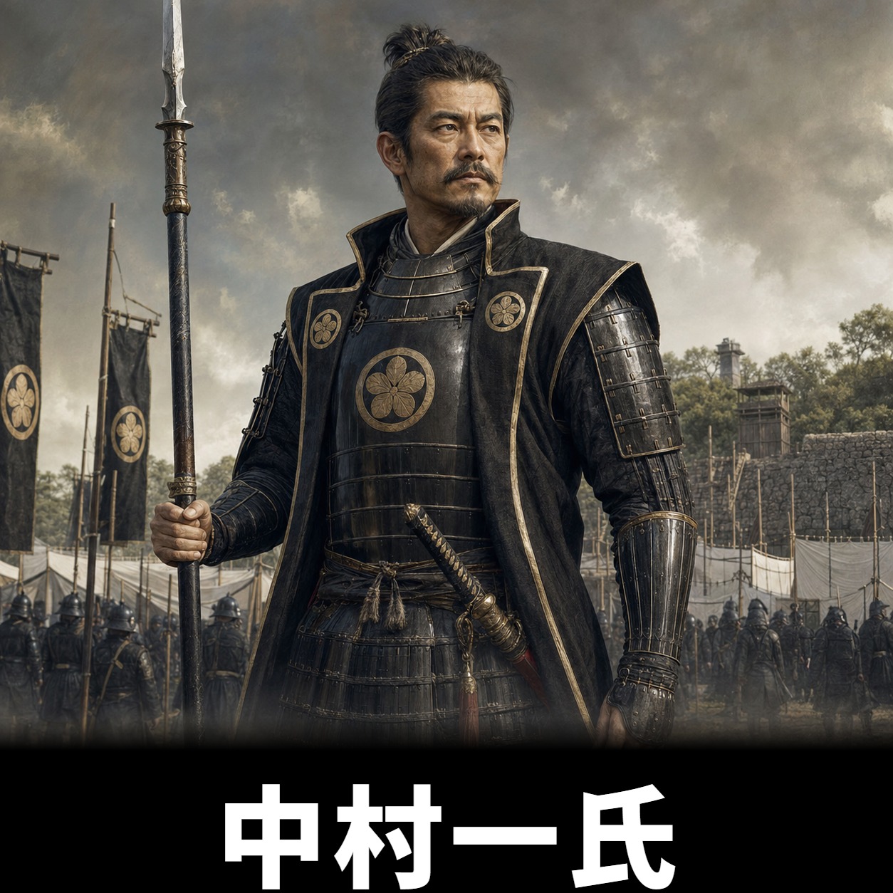 中村一氏の肖像イラスト