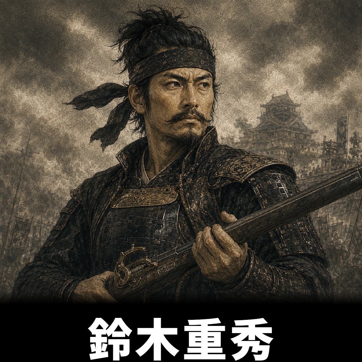 鈴木重秀の肖像イラスト