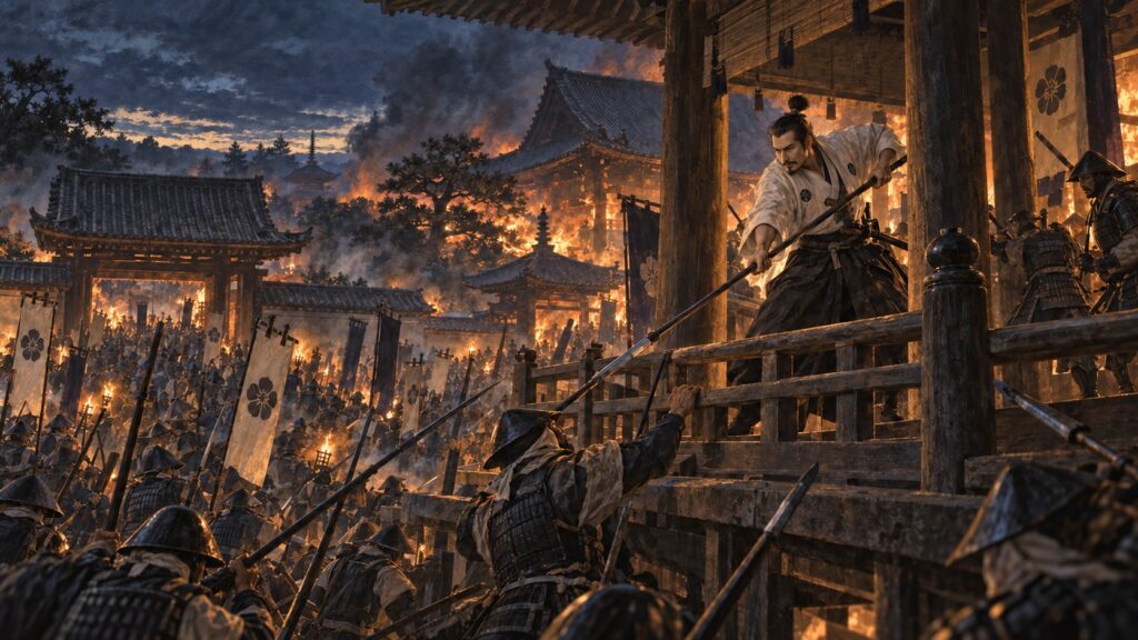 本能寺の変・炎上する本能寺