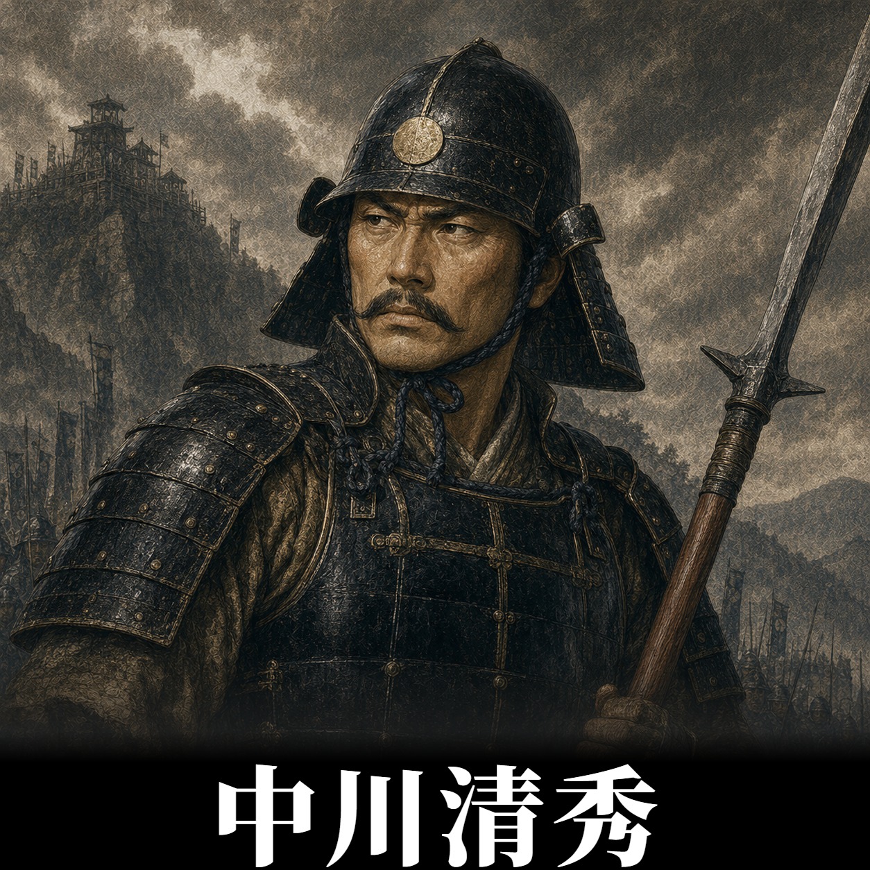 中川清秀の肖像イラスト