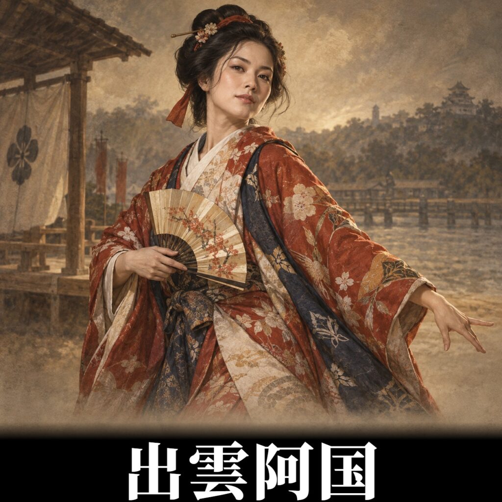 出雲阿国の肖像イラスト