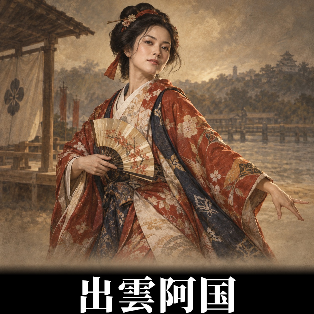 出雲阿国の肖像イラスト