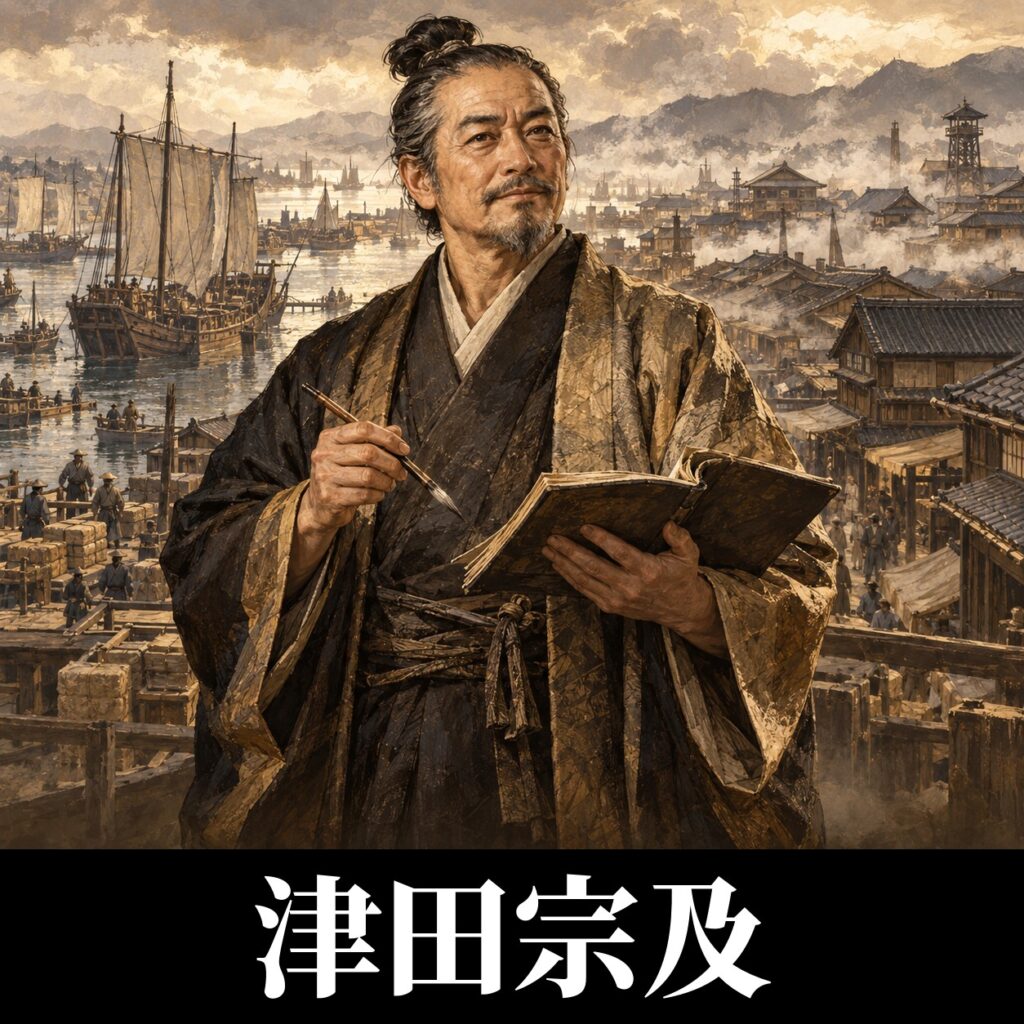 津田宗及のイラスト（イメージ）