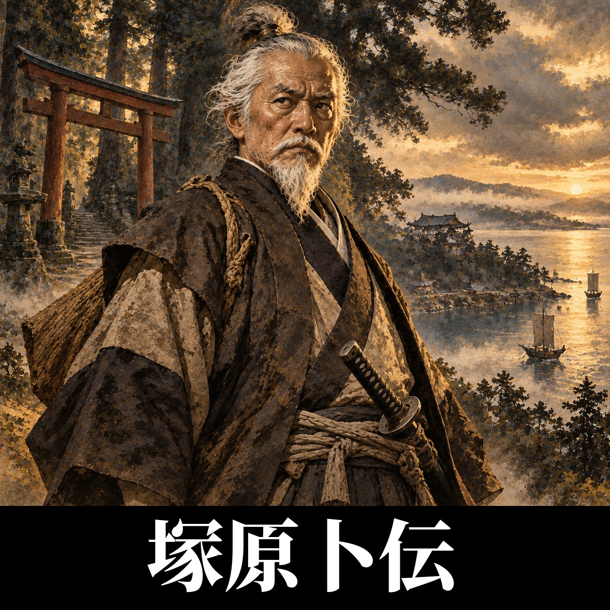 塚原卜伝のイラスト（イメージ）