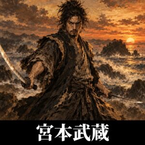 宮本武蔵のイラスト（イメージ）