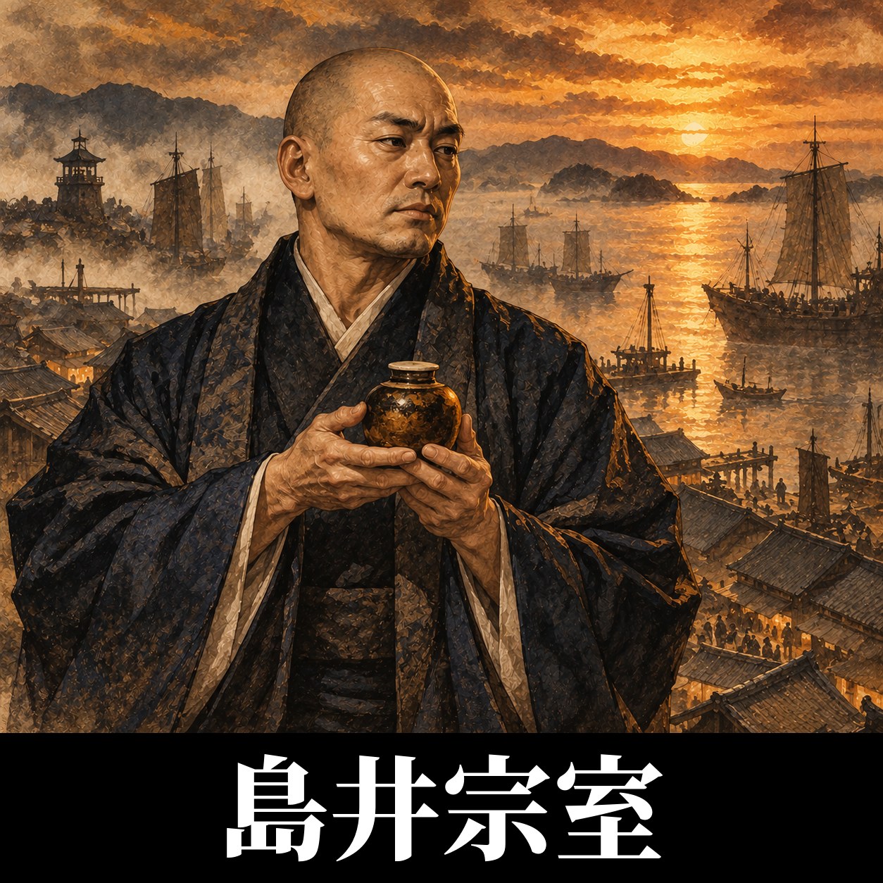 島井宗室のイラスト（イメージ）
