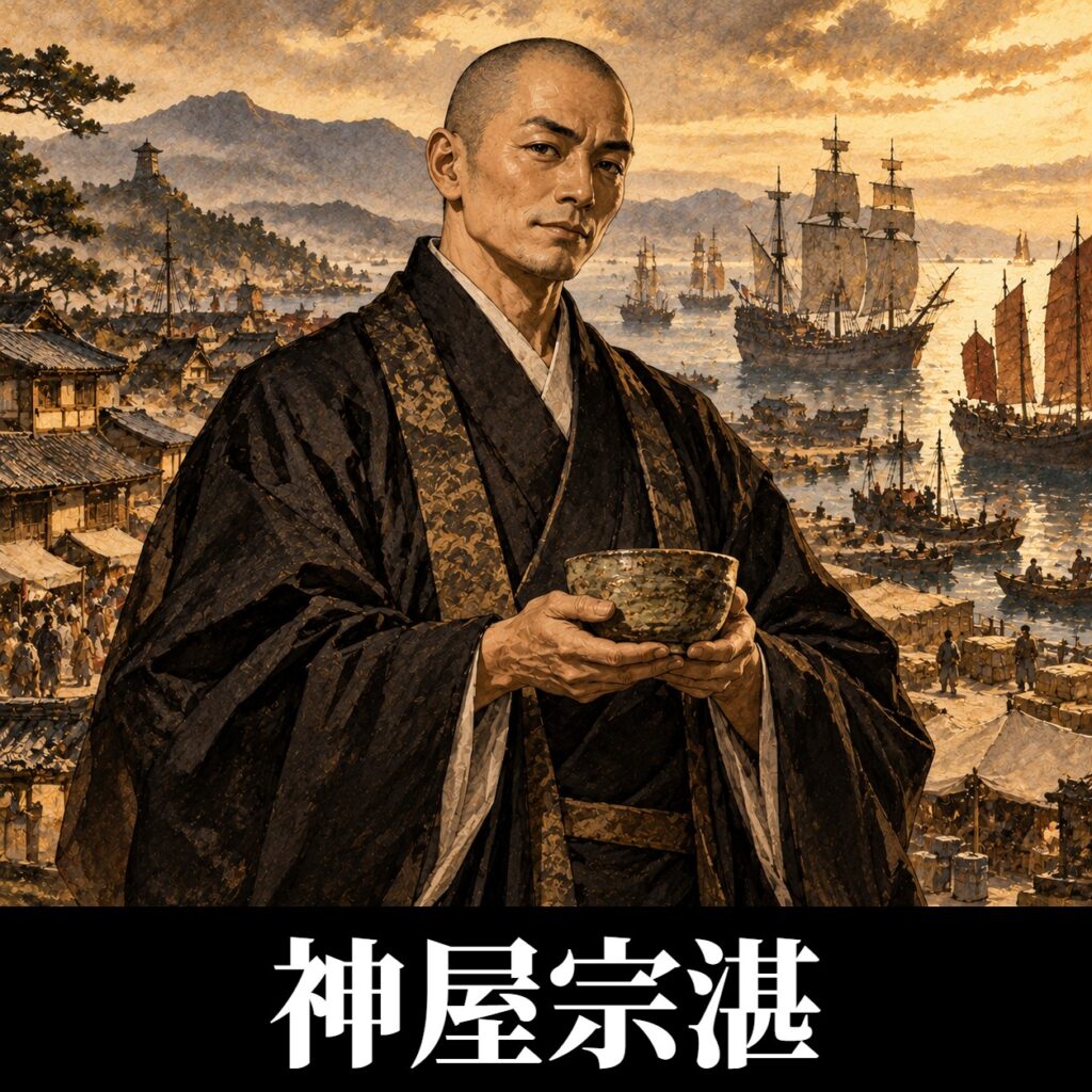 神屋宗湛のイラスト（イメージ）