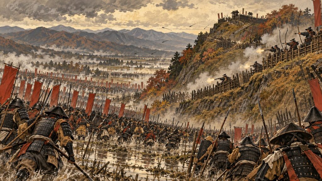 長谷堂城の戦いのイラスト