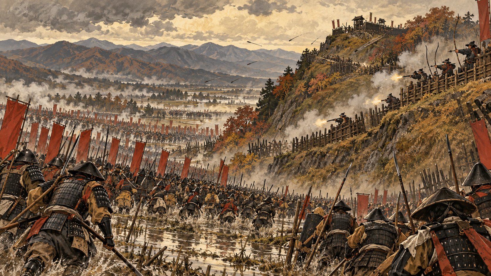 長谷堂城の戦いのイラスト